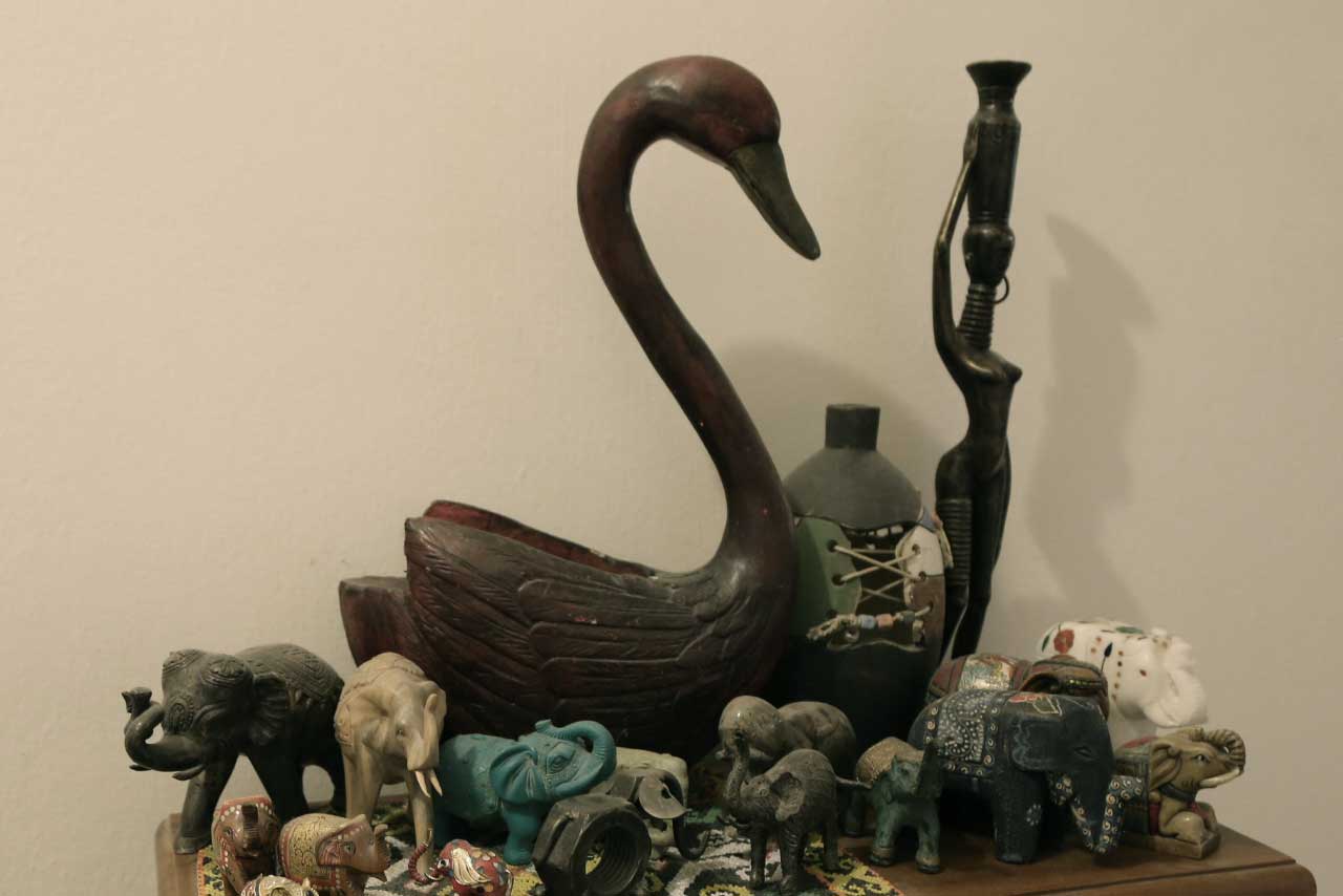 carved swan